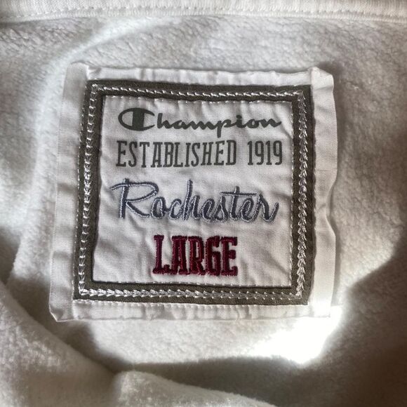 Champion SZ L vintage white zip up hoodie - Picture 3 of 3